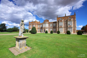 Burton Constable Hall front and statue